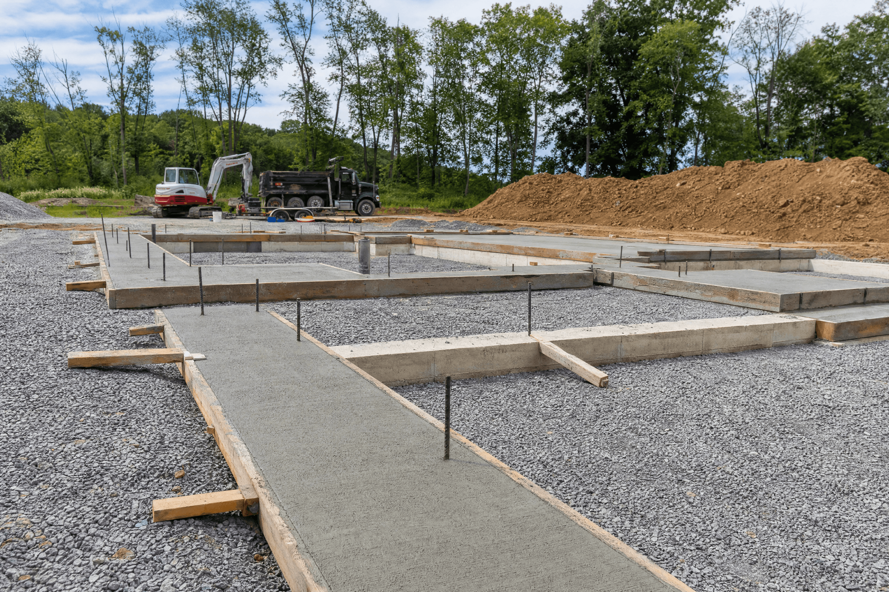 Concrete foundation construction for a Lehigh Valley project